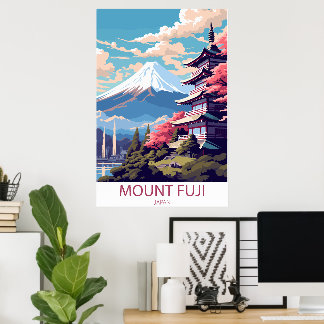 Poster Cartaz de viagem do Monte Fuji, Japão