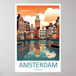 Poster Cartaz de Viagem do Parque Amsterdam Esqui Naciona