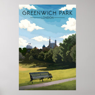 Poster Cartaz de Viagem do Parque de Greenwich Londres