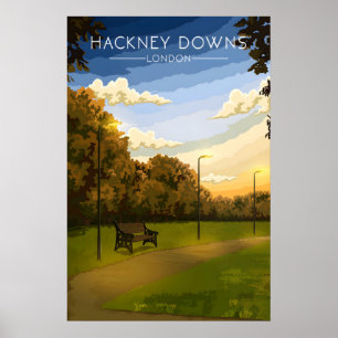 Poster Cartaz de Viagem do Parque de Hackney Downs Londre