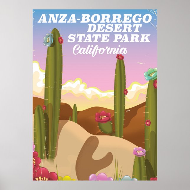 Poster cartaz de viagem do Parque Estadual do Deserto de  (Frente)