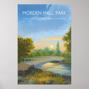Poster Cartaz de Viagem do Parque Morden Hall Londres