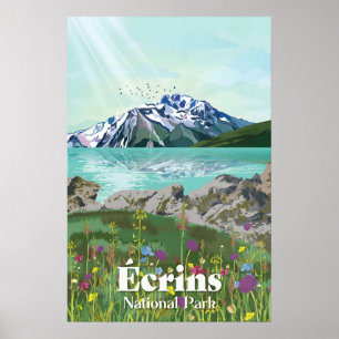 Poster Cartaz de Viagem do Parque Nacional Ecrins França