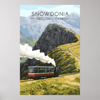 Poster Cartaz de Viagem do Parque Nacional Snowdonia