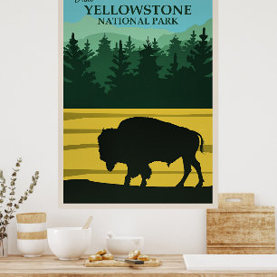 Poster Cartaz de Viagem do Yellowstone