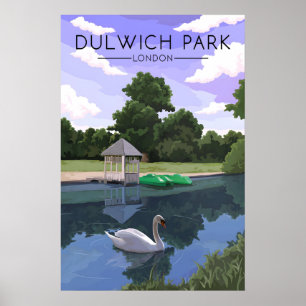 Poster Cartaz de Viagem Dulwich Park Londres