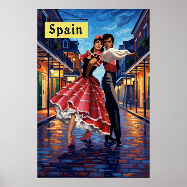 Poster cartaz de viagem Espanha (Frente)