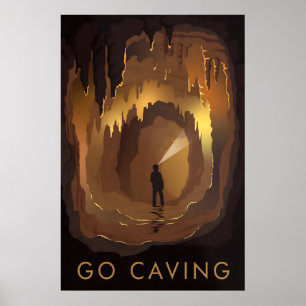 Poster Cartaz de Viagem Espeleologia