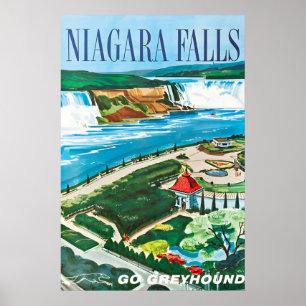 Poster Cartaz de Viagem Estilo Vintage das Cataratas do N