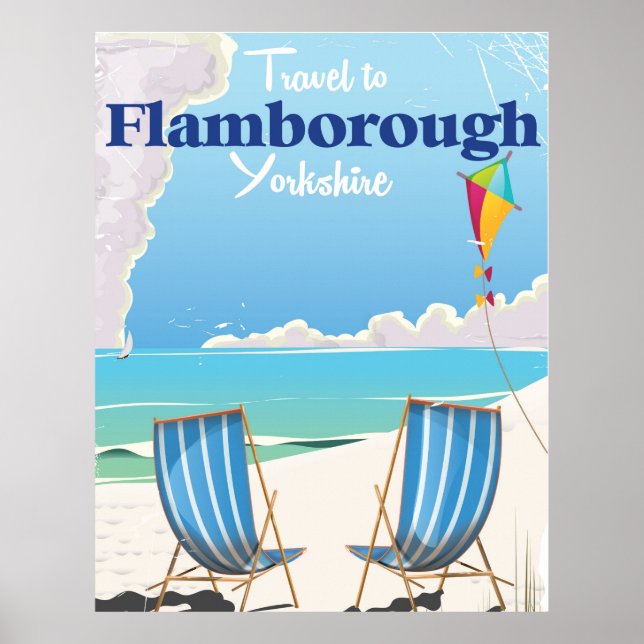 Póster cartaz de viagem Flamborough Yorkshire (Frente)