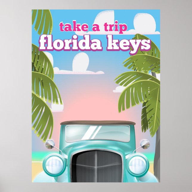 Poster Cartaz de viagem Florida Keys (Frente)
