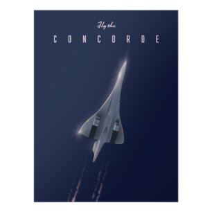 Póster Cartaz de viagem Fly The Concorde