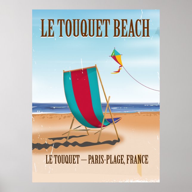Poster Cartaz de viagem francês vintage da praia de Le To (Frente)
