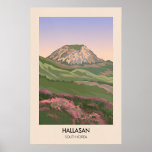 Poster Cartaz de Viagem Hallasan Coreia do Sul