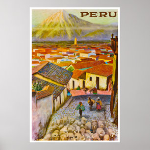 Poster Cartaz de Viagem Impresso Peru Arte Peruana (TR14)