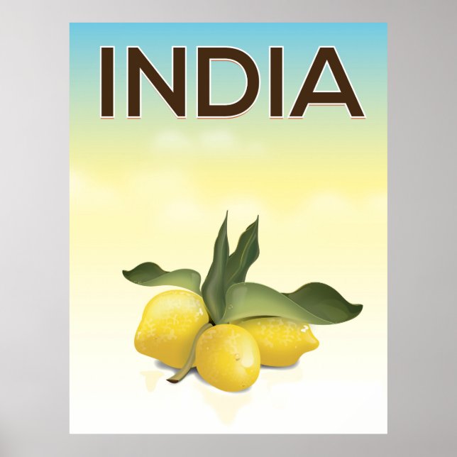 Poster Cartaz de viagem India Lemon (Frente)