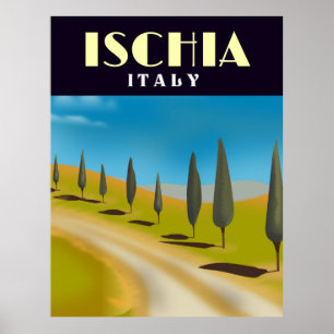 Poster cartaz de viagem Ischia Itália
