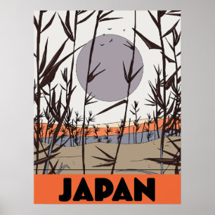 Poster cartaz de viagem Japão