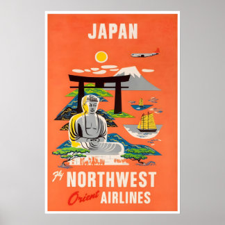 Poster Cartaz de Viagem Japão Arte Japonesa Noroeste