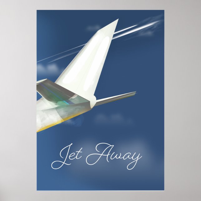 Poster Cartaz de viagem Jet Away. (Frente)