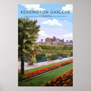 Poster Cartaz de Viagem Kensington Gardens Londres