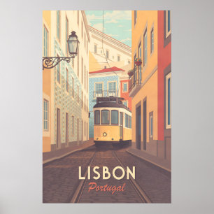 Poster Cartaz de Viagem Lisboa Portugal