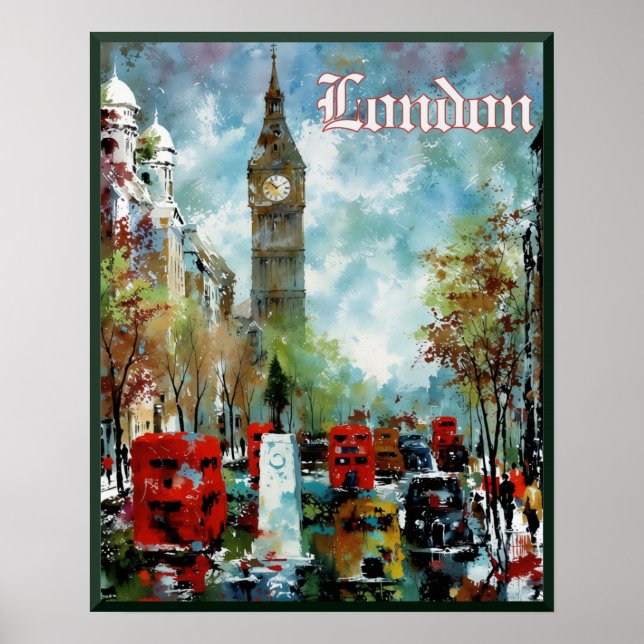 Poster cartaz de viagem Londres (Frente)