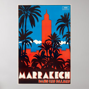 Poster Cartaz de Viagem Marrocos Arte Marroquina Marrakec