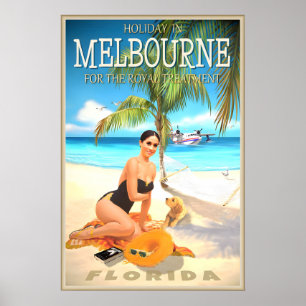 Poster Cartaz de Viagem Melbourne Florida Princess Royal