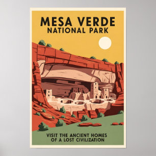 Poster Cartaz de Viagem Mesa Verde National Park