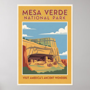 Poster Cartaz de Viagem Mesa Verde National Park