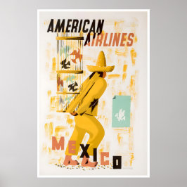 Poster Cartaz de Viagem Mexicano Arte Mexicana Americana