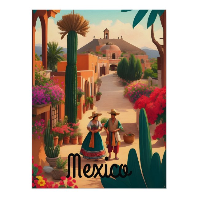 Póster Cartaz de Viagem México (Frente)