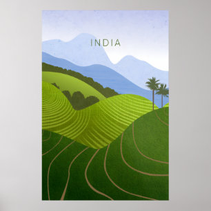 Poster Cartaz de Viagem Mínima da Índia
