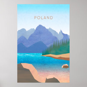 Poster Cartaz de Viagem Mínimo da Polônia