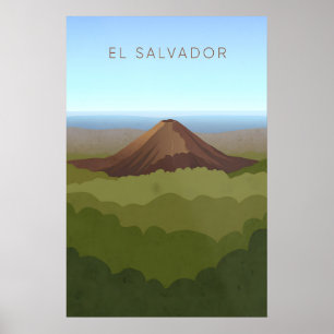 Poster Cartaz de Viagem Mínimo de El Salvador