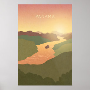 Poster Cartaz de Viagem Mínimo do Panamá