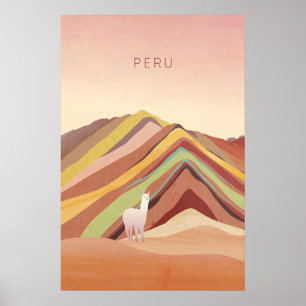 Poster Cartaz de Viagem Mínimo do Peru