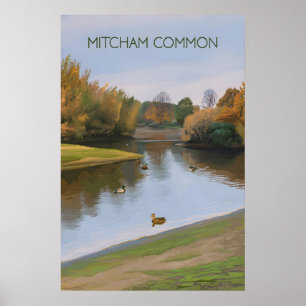 Poster Cartaz de Viagem Mitcham Common Londres