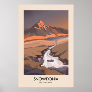 Poster Cartaz de Viagem Moderno do Parque Nacional Snowdo