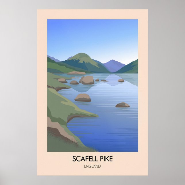 Poster Cartaz de Viagem Moderno Scafell Pike (Frente)
