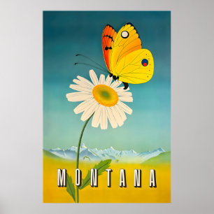 Poster Cartaz de Viagem Montana América Arte Impressa
