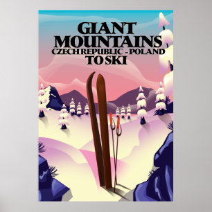 Poster Cartaz de viagem Montanhas Gigantes Polônia.