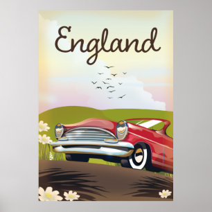 Poster Cartaz de viagem Motor City Detroit Michigan.