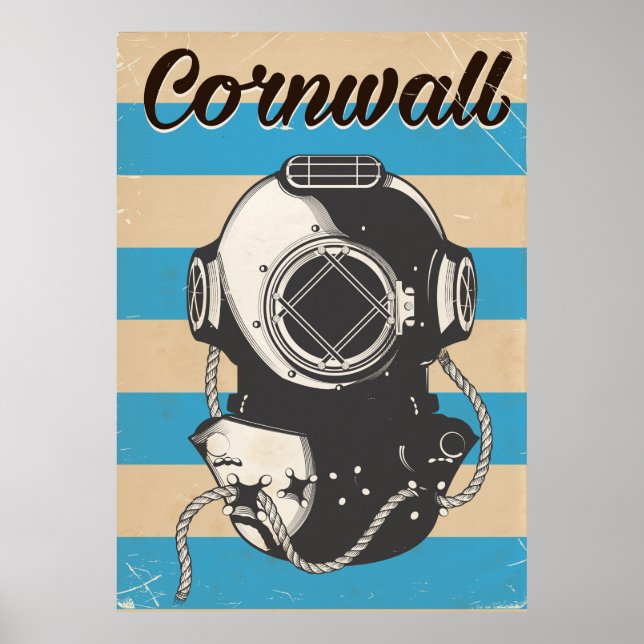 Poster Cartaz de viagem náutica de Cornwall (Frente)