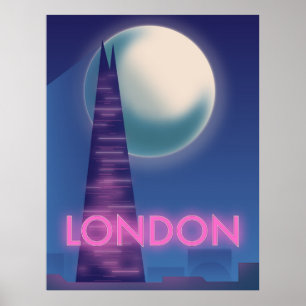 Poster Cartaz de viagem Neon Londres