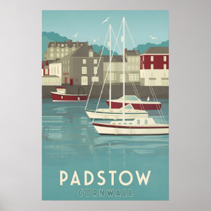 Poster Cartaz de Viagem Padstow Cornwall