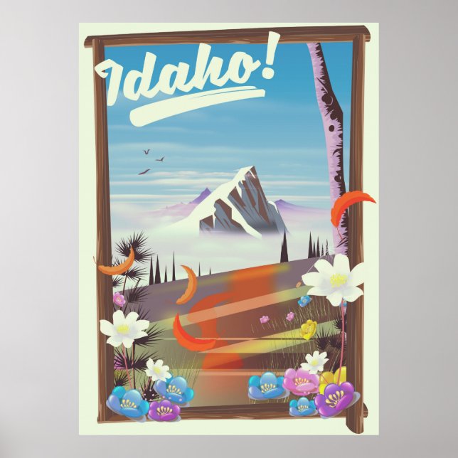 Poster cartaz de viagem paisagem Idaho! (Frente)