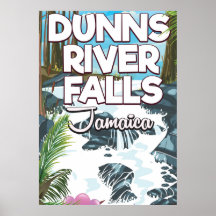 Cartaz de viagem para as Cataratas do Rio Dunn na