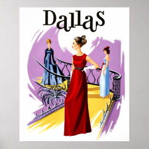 Poster Cartaz de viagem para Dallas, Texas
